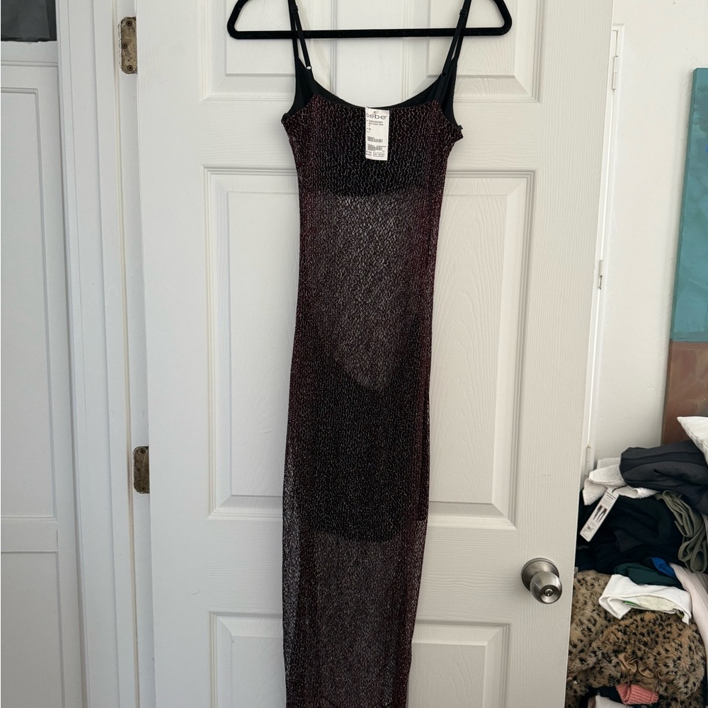 Bebe Fringe Bottom Dress